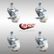 Service Caster 3 Inch SS Nylon Wheel Swivel 10mm Threaded Stem Caster Set Brake SCC SCC-SSTS20S314-NYS-TLB-M1015-4 - alternate 1
